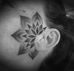tattoo danny dresden fiebig mistfink dotwork pattern mandala
